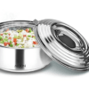 MILTON Galaxia 1500 Double Walled Stainless Steel Casserole, 2.09 litres, Silver | PU Insulated | Hot & Cold | Hygiene | Odourless